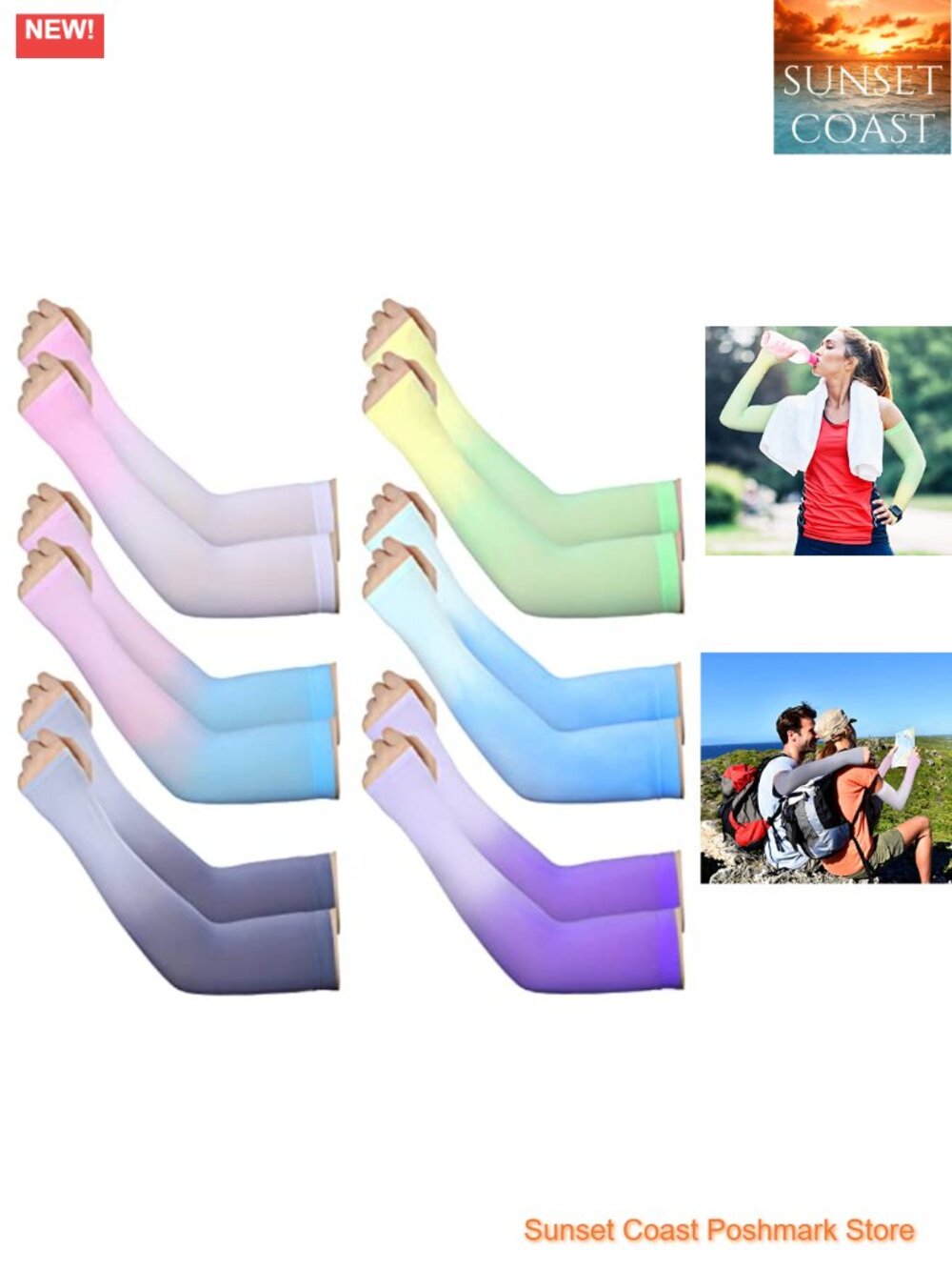 UV Arm Sleeves for Women Men Cooling Nylon Spandex Sun Protection